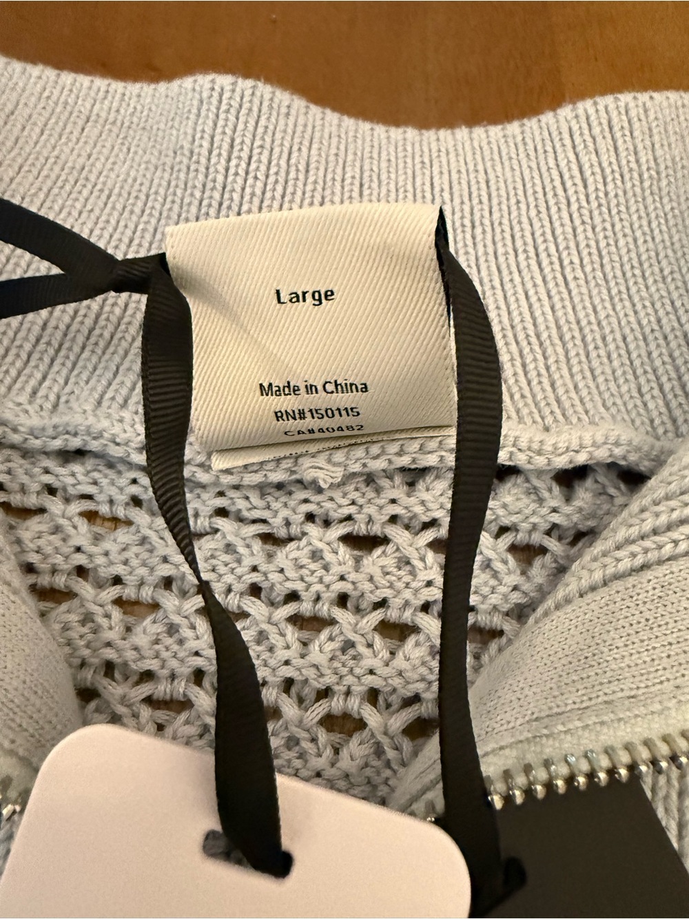 Varley Pale Blue Knit Zip-Neck Sweater Vest - Picture 2 of 2
